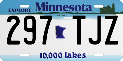 MN license plate 297TJZ