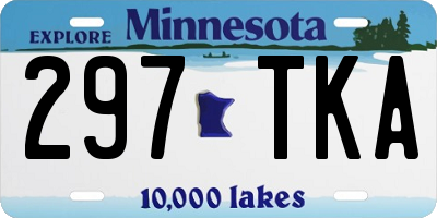 MN license plate 297TKA