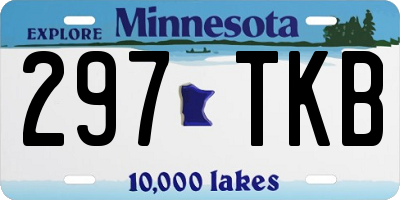 MN license plate 297TKB