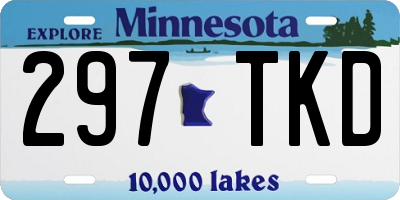 MN license plate 297TKD