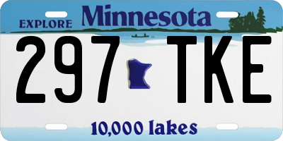 MN license plate 297TKE