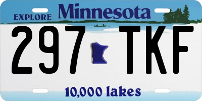 MN license plate 297TKF