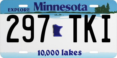 MN license plate 297TKI