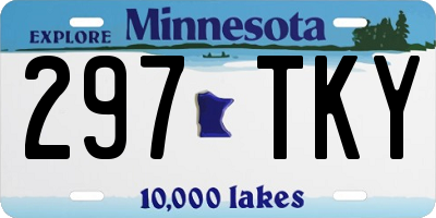 MN license plate 297TKY