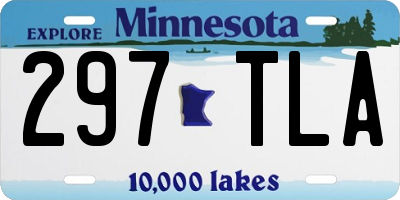 MN license plate 297TLA