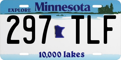 MN license plate 297TLF
