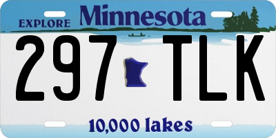MN license plate 297TLK