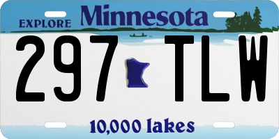MN license plate 297TLW
