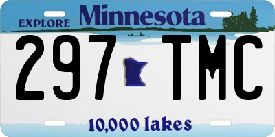 MN license plate 297TMC