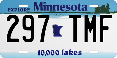 MN license plate 297TMF