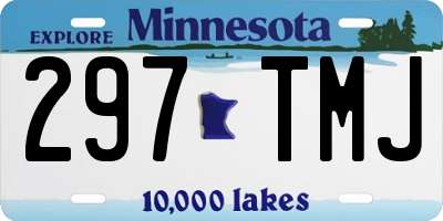MN license plate 297TMJ