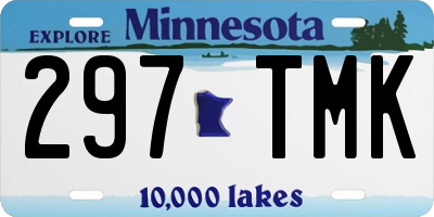 MN license plate 297TMK