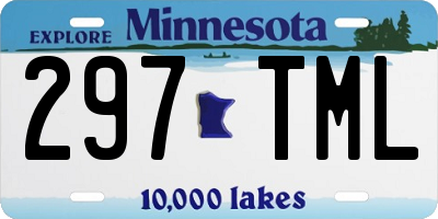 MN license plate 297TML