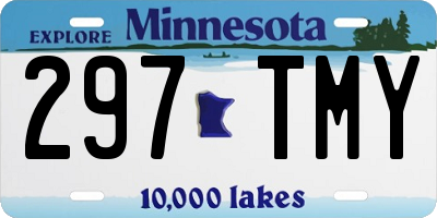 MN license plate 297TMY