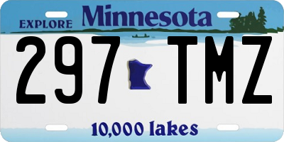 MN license plate 297TMZ