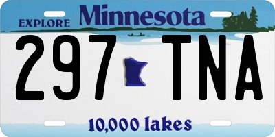 MN license plate 297TNA