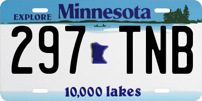 MN license plate 297TNB