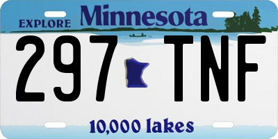 MN license plate 297TNF