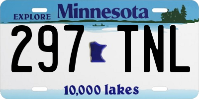 MN license plate 297TNL