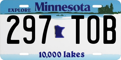 MN license plate 297TOB