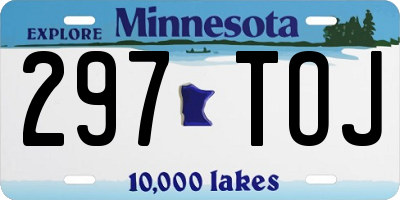 MN license plate 297TOJ