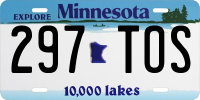 MN license plate 297TOS