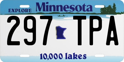 MN license plate 297TPA