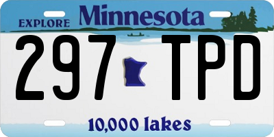 MN license plate 297TPD