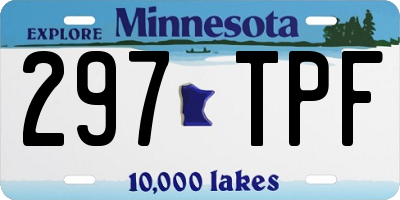 MN license plate 297TPF