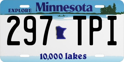 MN license plate 297TPI