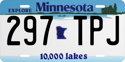 MN license plate 297TPJ