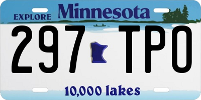 MN license plate 297TPO