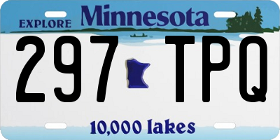 MN license plate 297TPQ