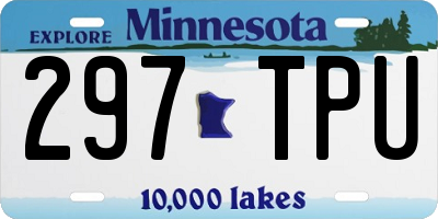 MN license plate 297TPU