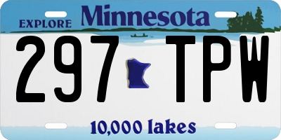 MN license plate 297TPW