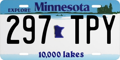 MN license plate 297TPY