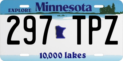 MN license plate 297TPZ