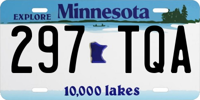 MN license plate 297TQA