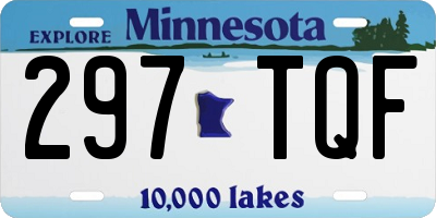 MN license plate 297TQF