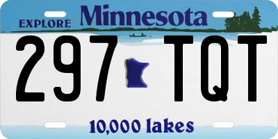 MN license plate 297TQT