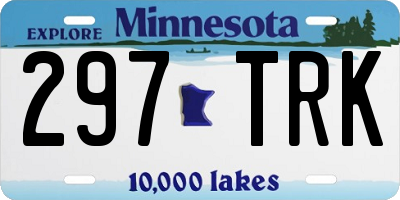 MN license plate 297TRK