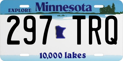 MN license plate 297TRQ
