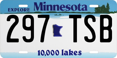 MN license plate 297TSB
