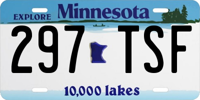 MN license plate 297TSF