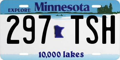 MN license plate 297TSH