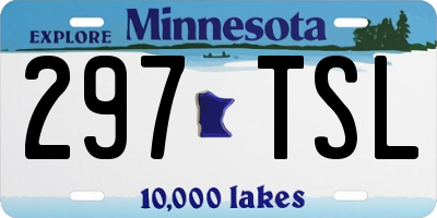 MN license plate 297TSL
