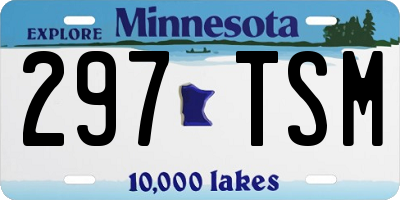MN license plate 297TSM