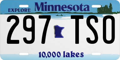 MN license plate 297TSO