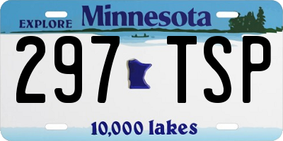 MN license plate 297TSP