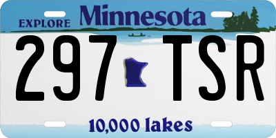 MN license plate 297TSR